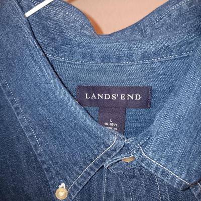 WOOLRICH, COLUMBIA AND LANDS' END MEN'S SHIRTS SIZE LARGE