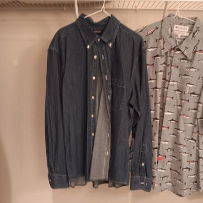 WOOLRICH, COLUMBIA AND LANDS' END MEN'S SHIRTS SIZE LARGE