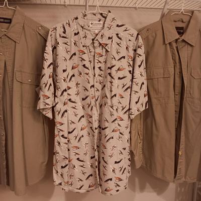 WOOLRICH & COLUMBIA MEN'S SHIRTS SIZE LARGE