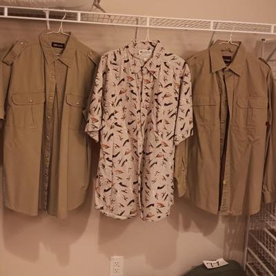 WOOLRICH & COLUMBIA MEN'S SHIRTS SIZE LARGE