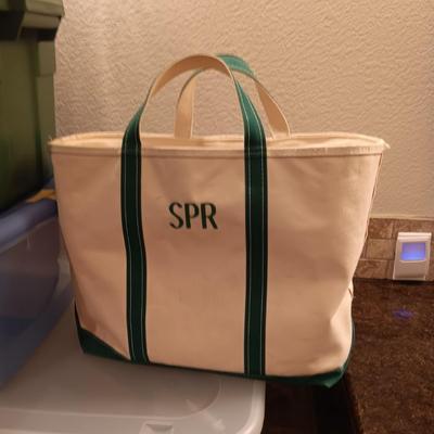 STORAGE TOTES AND HEAVY CANVAS BAG