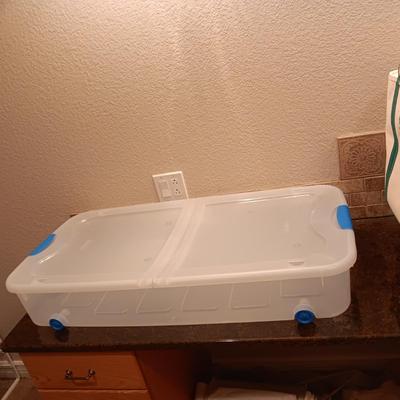 STORAGE TOTES AND HEAVY CANVAS BAG