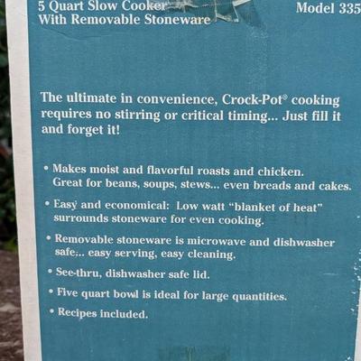 Vintage Rival Crockpot Blue 5 Quart Slow Cooker With Removeable Stoneware Clear Plastic Lid