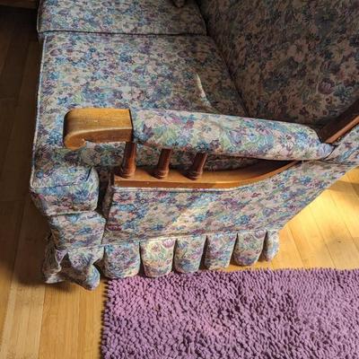 Antique Floral Rocking Love seat