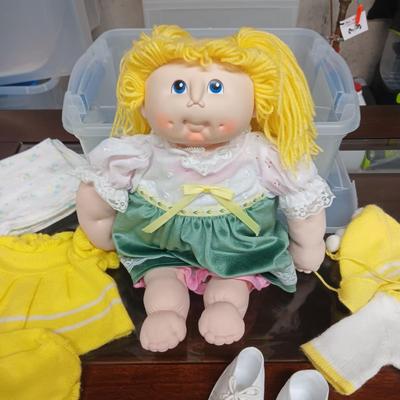 CABBAGE PATCH DOLL W/CLOTHES, SHOES AND BLANKET