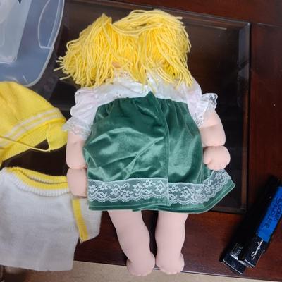 CABBAGE PATCH DOLL W/CLOTHES, SHOES AND BLANKET