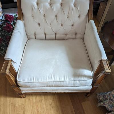 Fabric White Sitting Chair