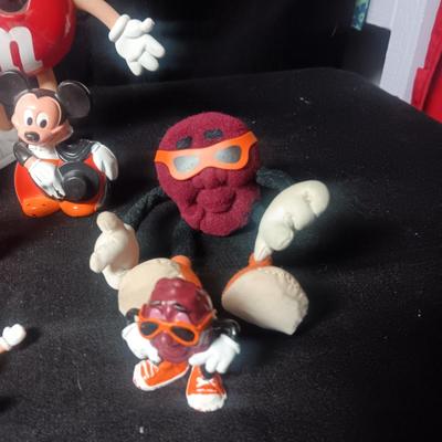 MICKEY MOUSE, M & M'S & CALIFORNIA RAISIN TOYS