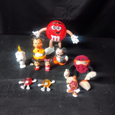 MICKEY MOUSE, M & M'S & CALIFORNIA RAISIN TOYS