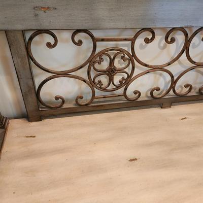 2 Wood & Metal Benches 44x18x30