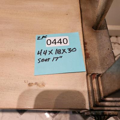 2 Wood & Metal Benches 44x18x30