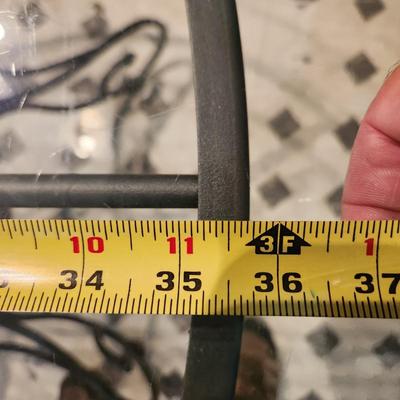 Round Glass Top Table on Metal Base 42" Diameter Glass top