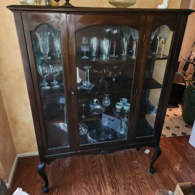 Vintage 3 Shelves Curio Cabinet J.B. Van Sciver Co. Camden N.J. 46x16x62