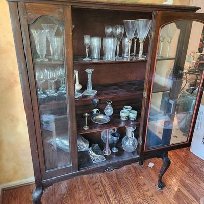 Vintage 3 Shelves Curio Cabinet J.B. Van Sciver Co. Camden N.J. 46x16x62