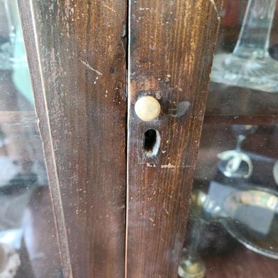 Vintage 3 Shelves Curio Cabinet J.B. Van Sciver Co. Camden N.J. 46x16x62