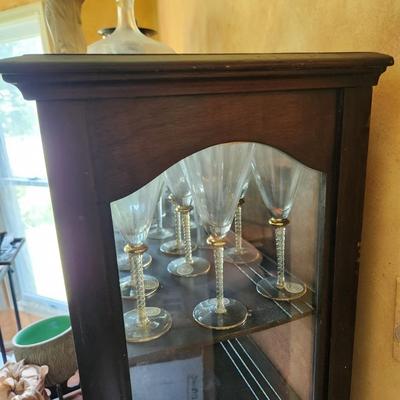 Vintage 3 Shelves Curio Cabinet J.B. Van Sciver Co. Camden N.J. 46x16x62