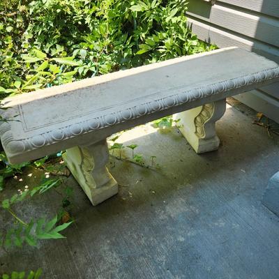 Concrete Patio Outdoor Garden Bench 48"x14" 3 pieces