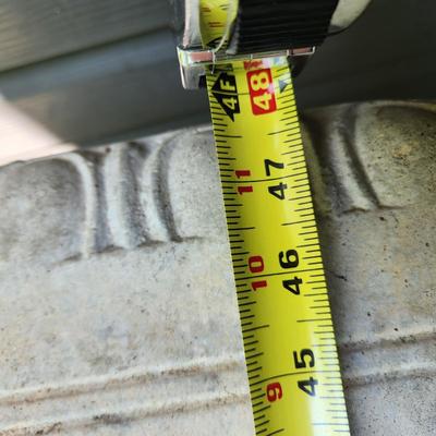 Concrete Patio Outdoor Garden Bench 48"x14" 3 pieces