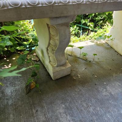 Concrete Patio Outdoor Garden Bench 48"x14" 3 pieces