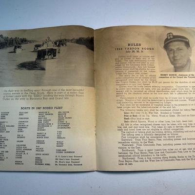 1948 Grande Isle Tarpon Rodeo Pamphlet w/ Extras