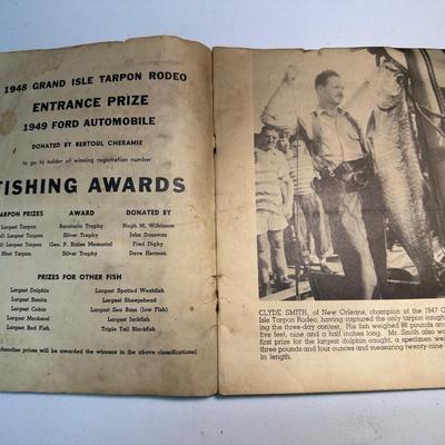1948 Grande Isle Tarpon Rodeo Pamphlet w/ Extras