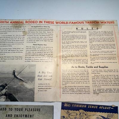 1948 Grande Isle Tarpon Rodeo Pamphlet w/ Extras