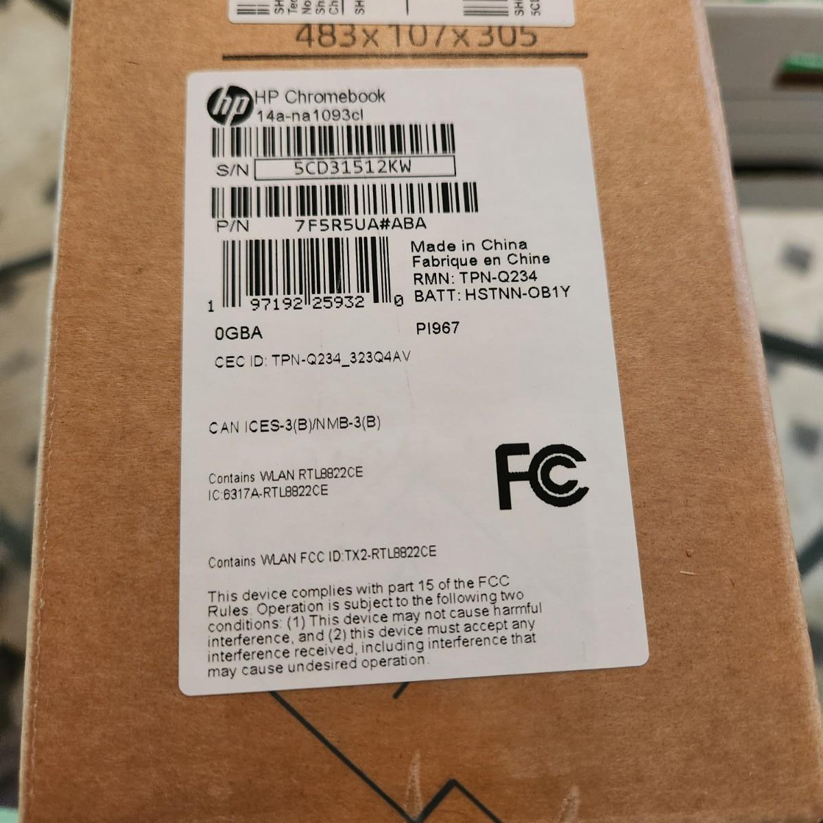 Hp Chromebook 14ana1093cl New in Sealed Box