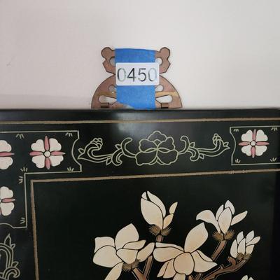 4 piece Asian Wall Hanging Decor Black lacquer 12"x36" each