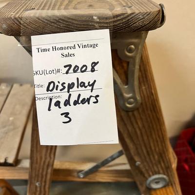 3 rustic farmcor display ladders