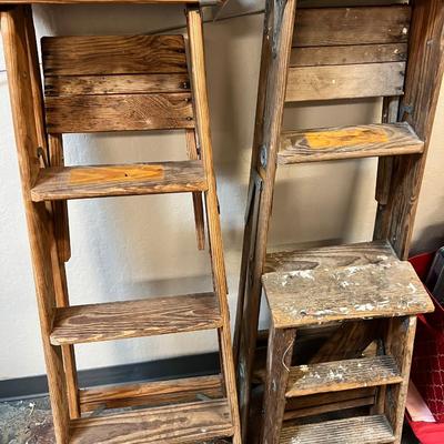3 rustic farmcor display ladders