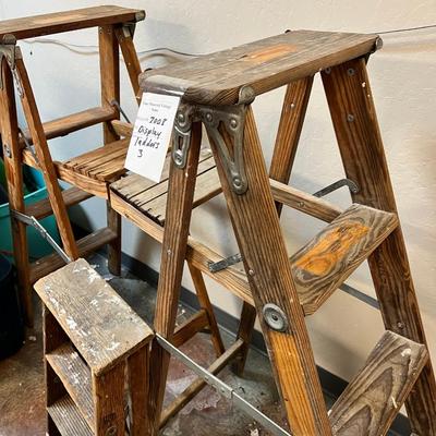 3 rustic farmcor display ladders