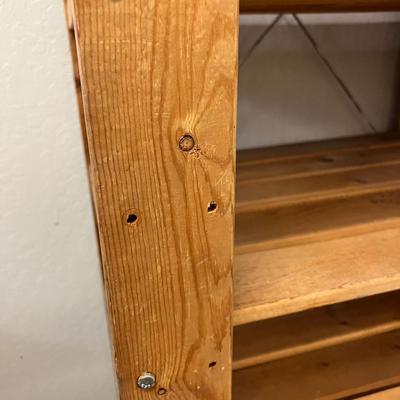 Ikea wooden rack on casters