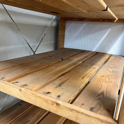 Ikea wooden rack on casters