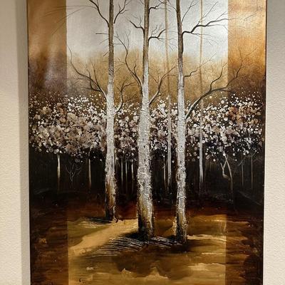 SIGNED OIL ON CANVAS STRETCHED ON WOOD FRAME