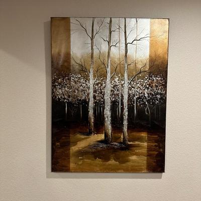 SIGNED OIL ON CANVAS STRETCHED ON WOOD FRAME