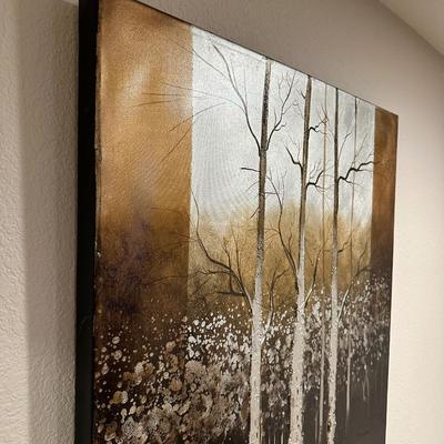 SIGNED OIL ON CANVAS STRETCHED ON WOOD FRAME