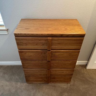 SOLID WOOD 5 DRAWER CHEST
