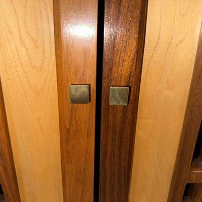 STUNNING MID-CENTURY MULTI WOOD, HANDMADE CREDENZA