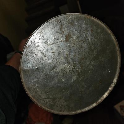 Vintage Morton Salt Tin Trash Can
