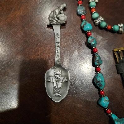Authentic Turquoise Silver Necklace, Bracelet Jeweler Lot