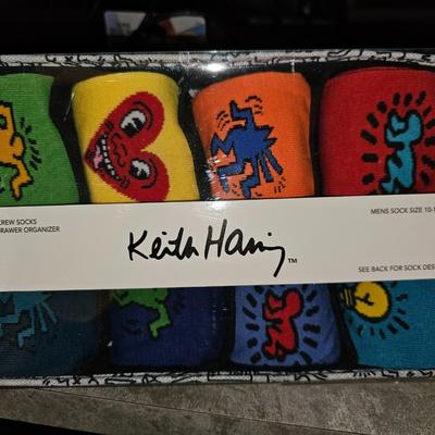 Limited Edition Keith Haring Designer Socks 8 Pair Novelty Bundle