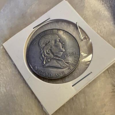 1962 BENJAMIN FRANKLIN HALF US COIN VF