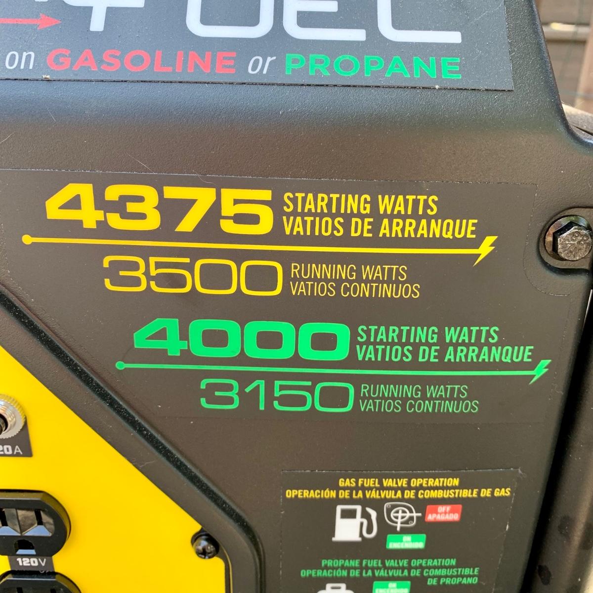 LOT 125 S Champion Power Equipment Dual Fuel Generator Model 100401