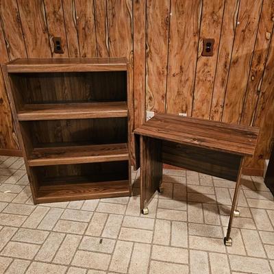 Three Shelf Unit + Drop Leaf Rolling Cart (BDB-JS)