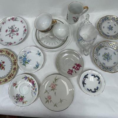 Porcelain Mixed Lot - cups saucers plates
