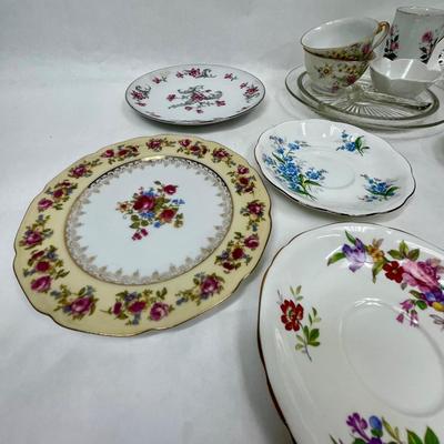 Porcelain Mixed Lot - cups saucers plates