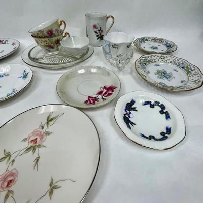 Porcelain Mixed Lot - cups saucers plates