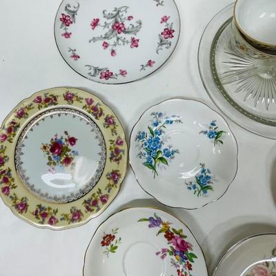 Porcelain Mixed Lot - cups saucers plates