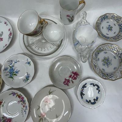 Porcelain Mixed Lot - cups saucers plates