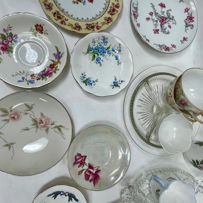 Porcelain Mixed Lot - cups saucers plates